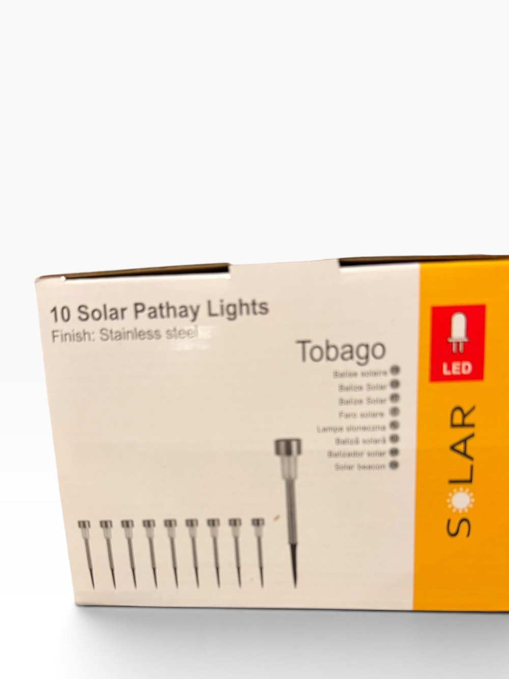 Stainless Steel Solar Pathway Mini Lights - 10 Pack